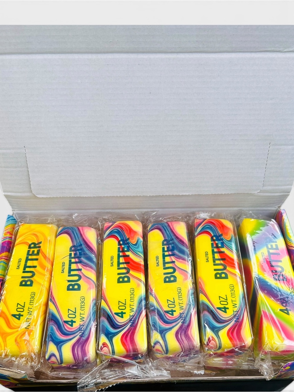 12 Pack Marble Butter Squishy Toys Display Box Slow Rising Novelty Fidget Lot